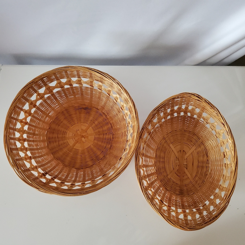Boho Oval Wicker Basket for Basket Wall - Picture 6 of 6